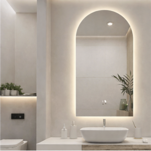 Arch LED Bathroom Smart Mirror – Touch Control & Anti-Fog